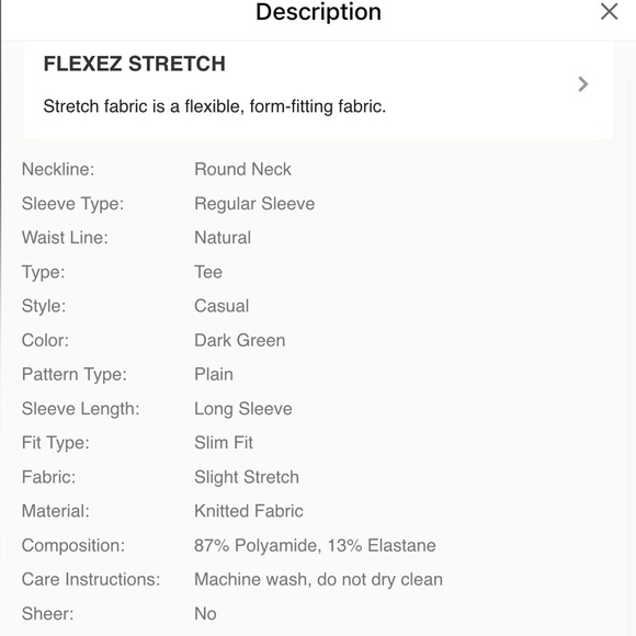 Dark Green Long Sleeve Bodysuit - Picture 4 of 4